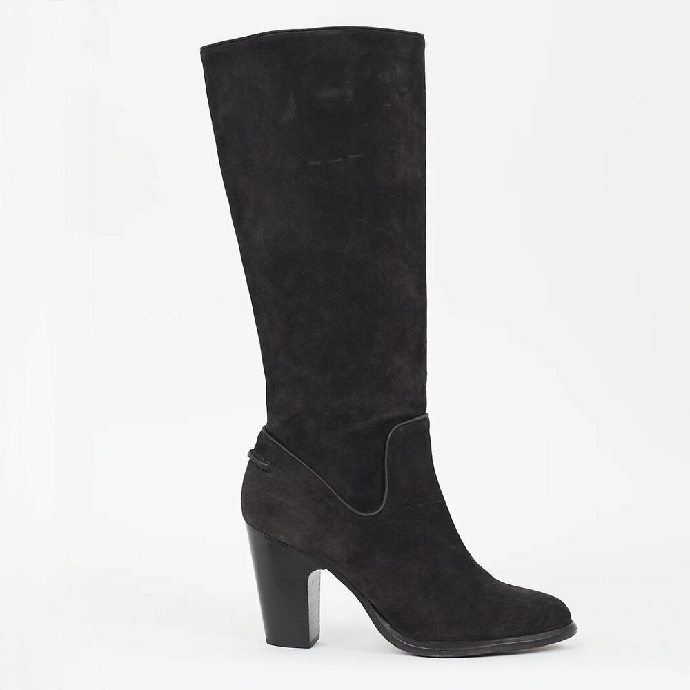 Rag & Bone Lilford Knee-High boots - Black Suede Heeled Boot - Size 38 - Picture 1 of 8